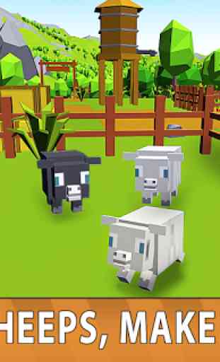 Blocky Farm Sheep Simulator 3