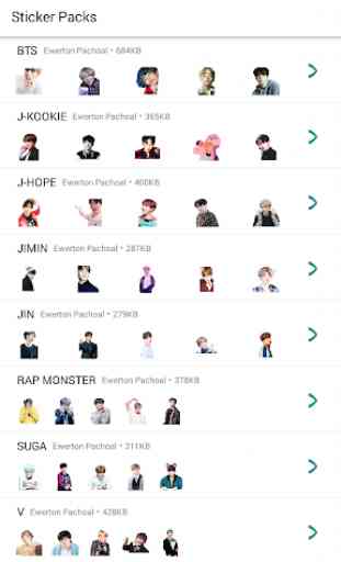 BTS Kpop Stickers WAStickerApps 1