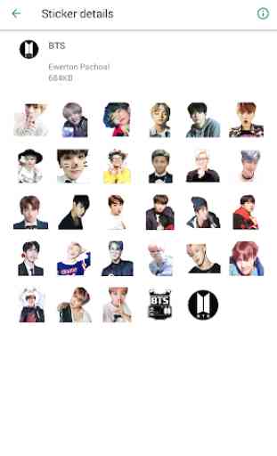 BTS Kpop Stickers WAStickerApps 2