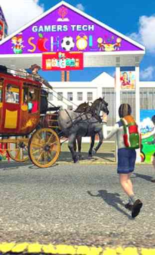 cavallo di taxi della città trasporto scolastico 2