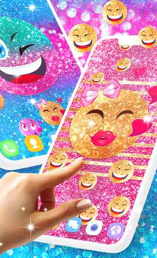 Emoji glitter live wallpaper 1