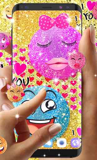 Emoji glitter live wallpaper 3