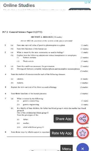 GENERAL SCIENCE KCSE PASTPAPERS & ANSWERS. 1