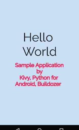 Hello World - Kivy 1