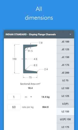 Indian Standard Steel Table – AngleBeam 3