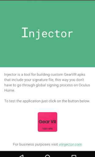 Injector for GearVR 3