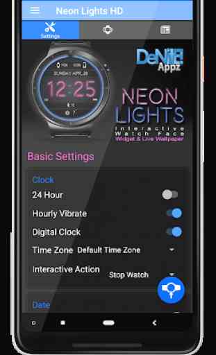 Neon Lights HD Watch Face Widget & Live Wallpaper 4