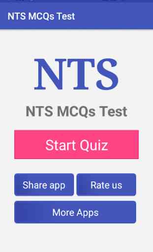 NTS MCQs Test 1