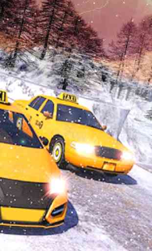 nuovo città taxi guida taxi autista 3d collina 4