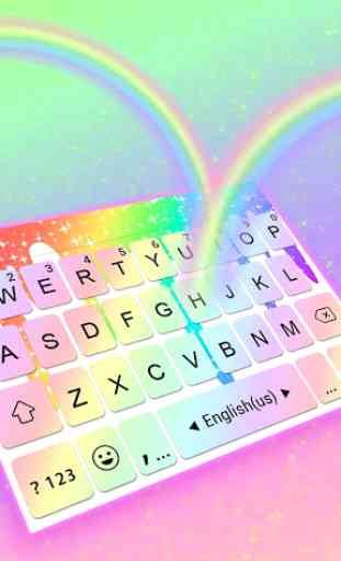 Rainbow Fonts word Tema Tastiera 1