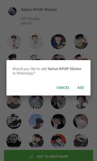 Sehun Sticker for WhatsApp - WAStickerApps KPOP 3