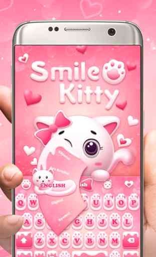 Smile Kitty GO Keyboard Theme 2