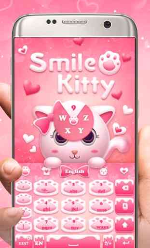 Smile Kitty GO Keyboard Theme 3