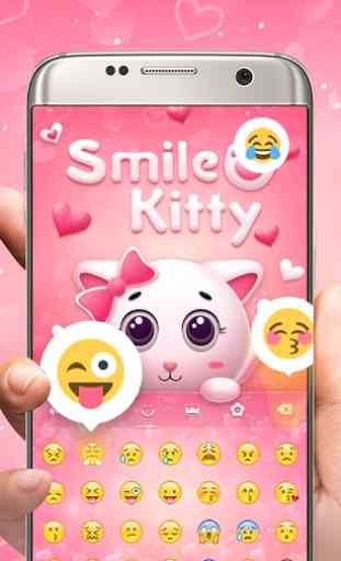 Smile Kitty GO Keyboard Theme 4