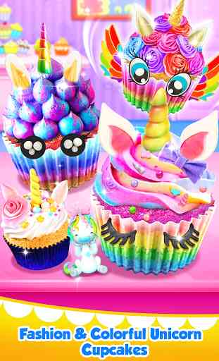 Unicorn Food - Sweet Rainbow Cupcake Desserts 1