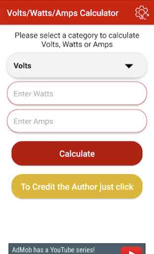 Volts/Watts/Amps Calculator 3