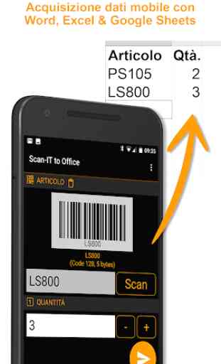Acquisizione dati mobile - Scan-IT to Office 1
