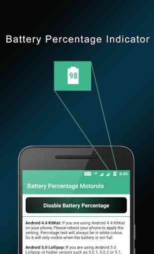 Battery Percentage Motorola 3