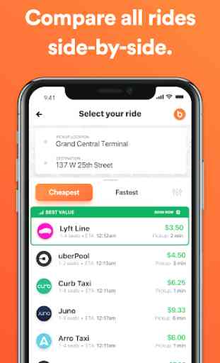 Bellhop - Get the fastest and cheapest rides 1