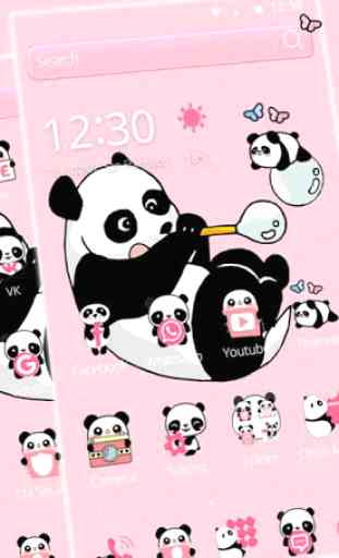 Carina panda tema Cute Panda 3