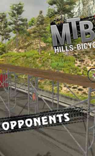 Colline MTB in bicicletta in discesa 4