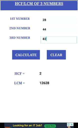 HCF LCM CALCULATOR 3