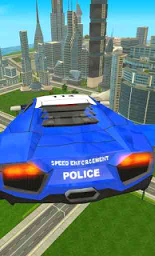 La polizia volanti Auto futuristica Sim 3D 4