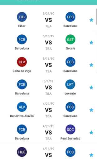 Live Scores for La Liga 2018/2019 3