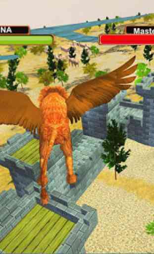 Real Flying Lion Simulator: Wild Lion City Attack 1