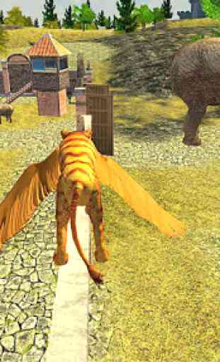 Real Flying Lion Simulator: Wild Lion City Attack 3