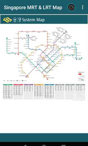 Singapore MRT and LRT Map 1