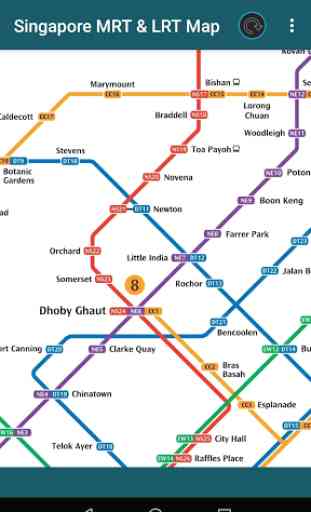 Singapore MRT and LRT Map 2