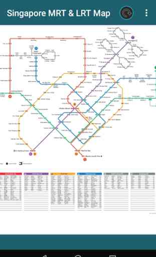 Singapore MRT and LRT Map 3