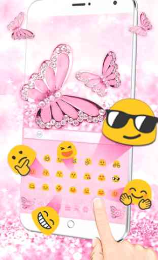 Tastiera con diamante rosa 2
