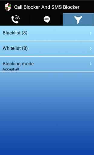 Call Blocker e SMS Blocker 1