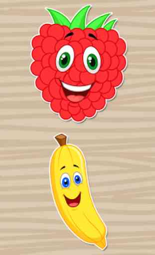 Fruits and vegetables Puzzles for Kids - FREE 1