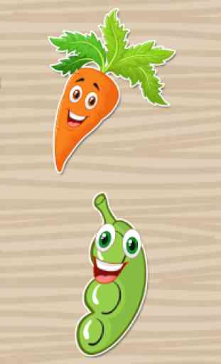 Fruits and vegetables Puzzles for Kids - FREE 2