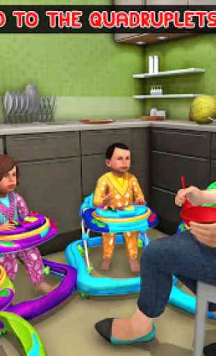 Happy Mother New Quadruplets Baby Family Sim 3