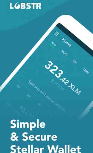 LOBSTR Stellar Lumens Wallet. Simple & Secure app. 1