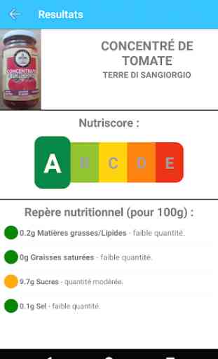 Nutrition Score 5C 2