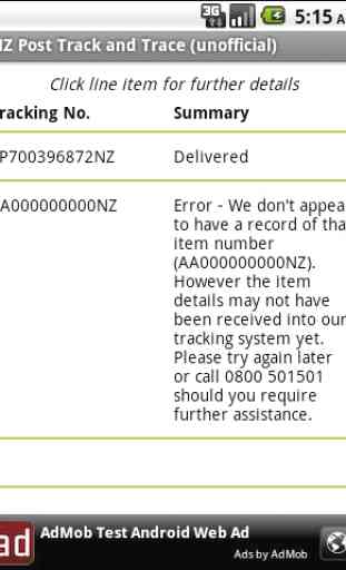 NZ Post Track and Trace (un) 2