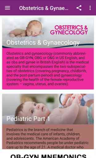 Obstetrics And Gynaecology Mnemonics OFFLINE 2