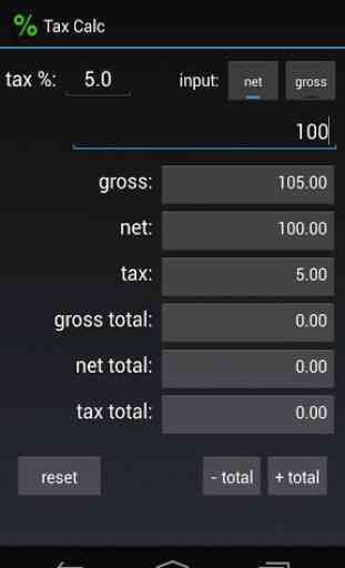 Percentage (Tax) Calculator 2