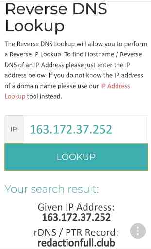 Reverse IP Lookup 2