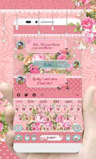 SMS Elegante tastiera rosa 1