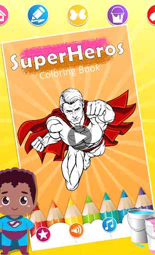 Superhero Coloring Pages 1