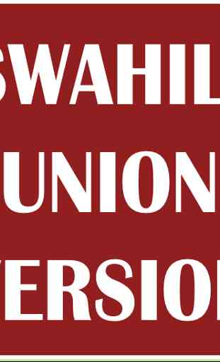 SWAHILI UNION VERSION BIBILIA 2