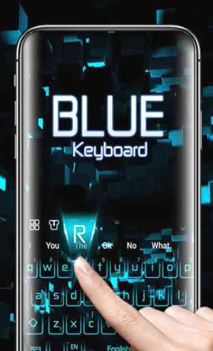 Tastiera al neon blu 2