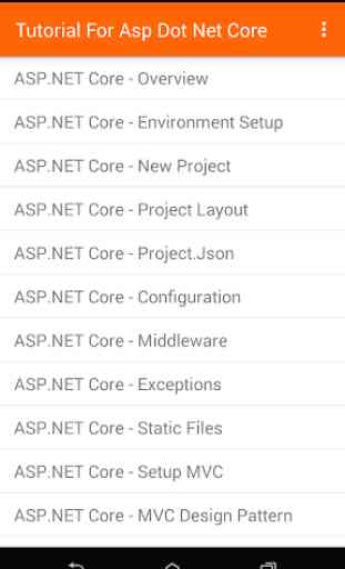 Tutorial For Asp.Net Core 1