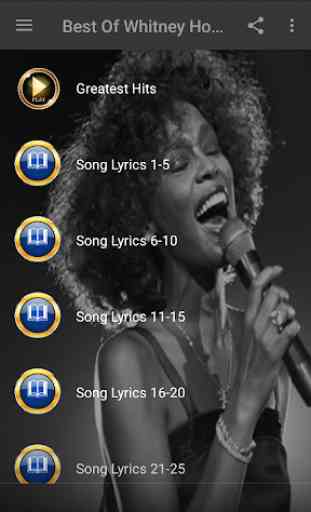 Whitney Houston Songs & Lyrics 1